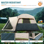 Tents For Camping 10 Person Camping Tent With Screen Porch, Weatherproof Large Cabin Tent With Rainfly And Carry Bag, Family Ten