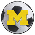 FANMATS 3408 Michigan Wolverines Soccer Ball Rug - 27in. Diameter