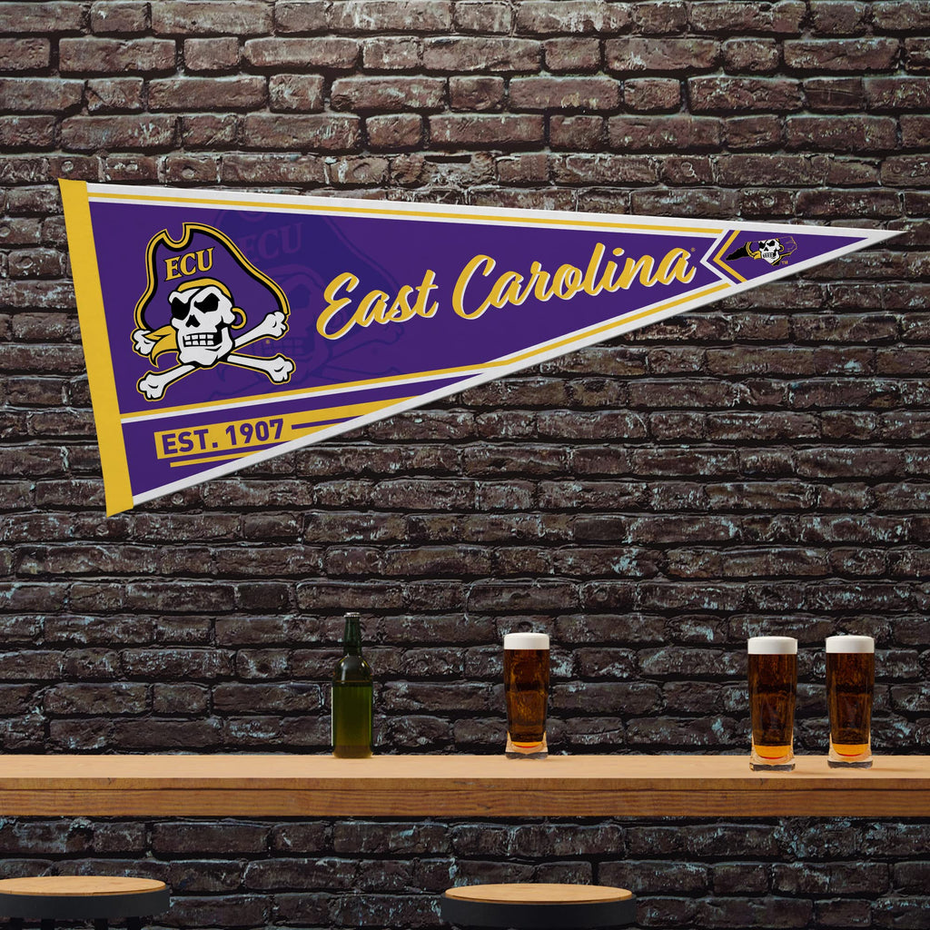 Rico Industries Ncaa East Carolina Pirates Classic 12'' X 30'' Felt Wall D  Cor Pennant - Great For Home/Bed Room/Man Cave D  Co