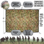 Medals Of America Est. 1976 Military Gear Blanket Poncho Liners Woobie Emergency Blanket - Military Surplus Cold Weather Camping