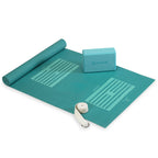 Gaiam Beginner'S Yoga Starter Kit Set (Yoga Mat, Yoga Block, Yoga Strap) - Light 4Mm Thick Printed Non-Slip Exercise Mat For Eve