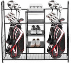 Home-It Golf Bag Sports Dual Golf Storage Organizer Golf Organizer Rack