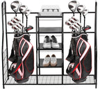 Home-It Golf Bag Sports Dual Golf Storage Organizer Golf Organizer Rack
