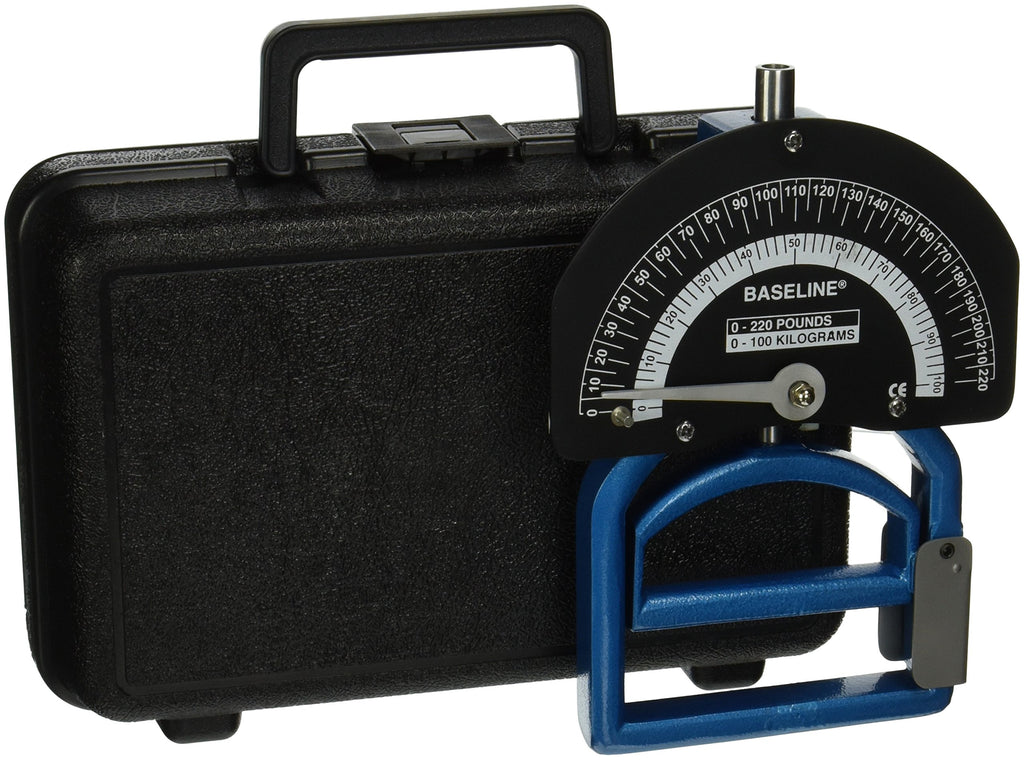 Baseline 12-0281 Smedley Spring Adjustable Handle Hand Dynamometer, 0 To 220 Lbs. Force Range