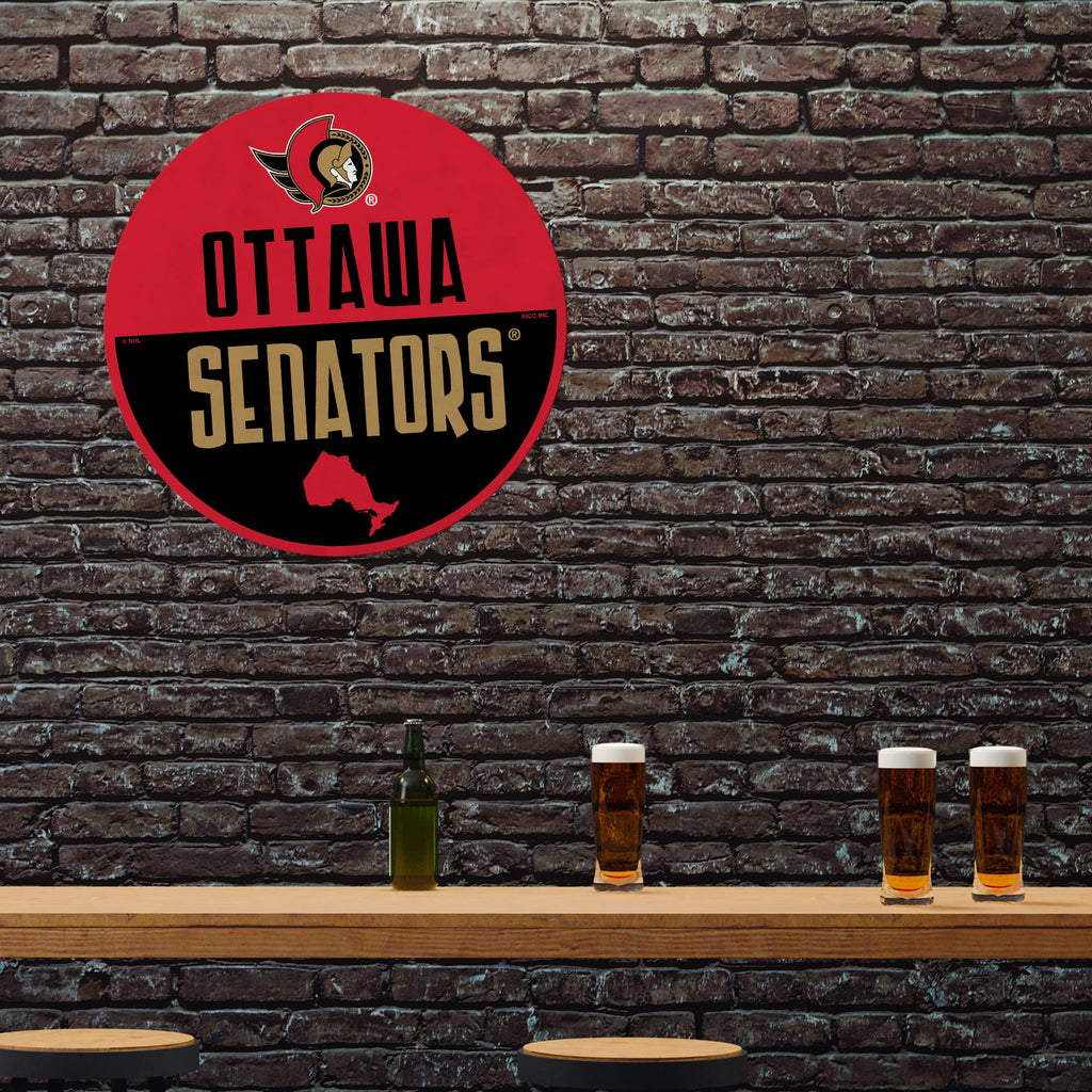 Rico Industries Nhl Ottawa Senators Classic Shape Cut Pennant - Home And Living Room D  Cor - Soft Felt Ez To Hang