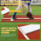 Shopsource Softball Pitching Mat, 10 x 3 FT Baseball Training Surface, Upgraded Anti-Slip With Stitched Embroidery Turf, Soft Ru