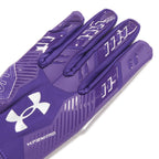 Under Armour Men'S F9 Nitro Football Gloves, (500) Purple/Purple Emerite/Metallic Silver, Small