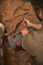 1844 Helko Werk Germany Waxed Canvas Bedroll & Swiss Army Blanket Bundle - Camping Bedroll With Leather Straps And Zipper - Wate