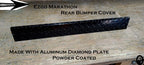 Fits Ezgo Marathon Golf Cart Powder Coated Aluminum Diamond Plate Rear Bumper Cover