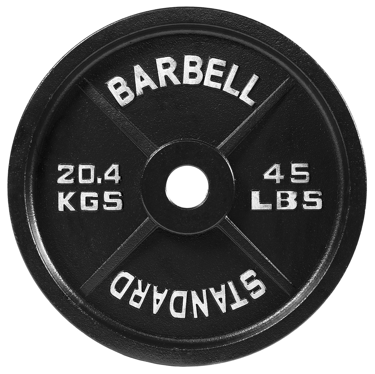Fitvids Cast Iron Plate Weight Plate for Strength Training and Weightlifting, 2Inch Center (Olympic), 45LB (Single)