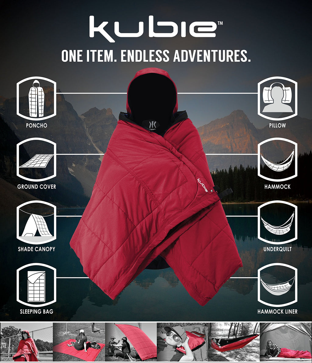 Kijaro Kubie 10-In-1 Versatile Portable Hammock, Poncho, Blanket, Sleeping Bag, Hammock Underquilt & More - Multi Use Outdoor Ge