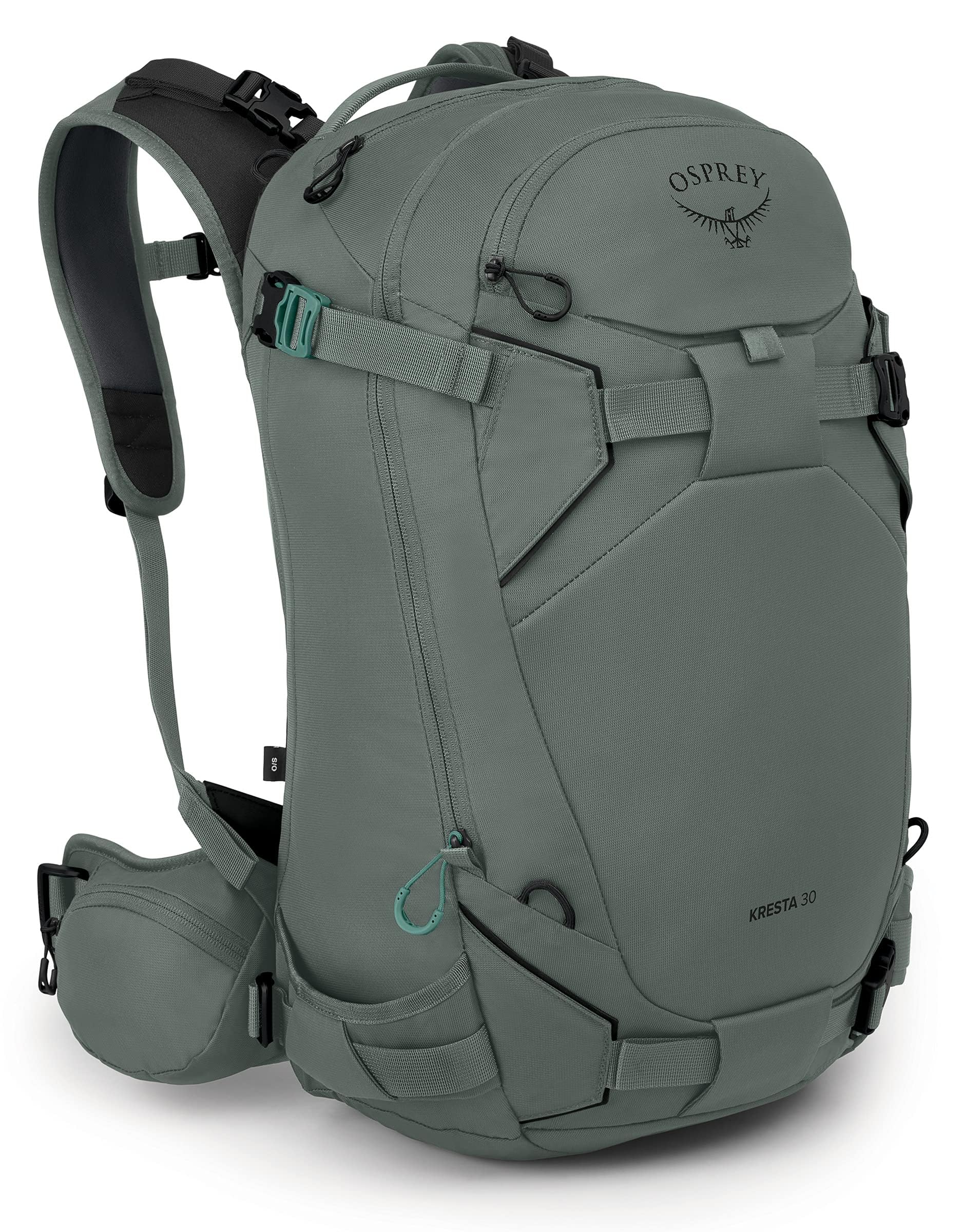 Osprey Kresta 30L Womens Ski Backpack, Pine Leaf Green