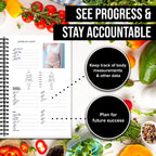 Newme Fitness Journal For Women/Men, Food & Workout Journal, Planner Log Book To Track Weight Loss, Muscle Gain, Gym Bodybuildin