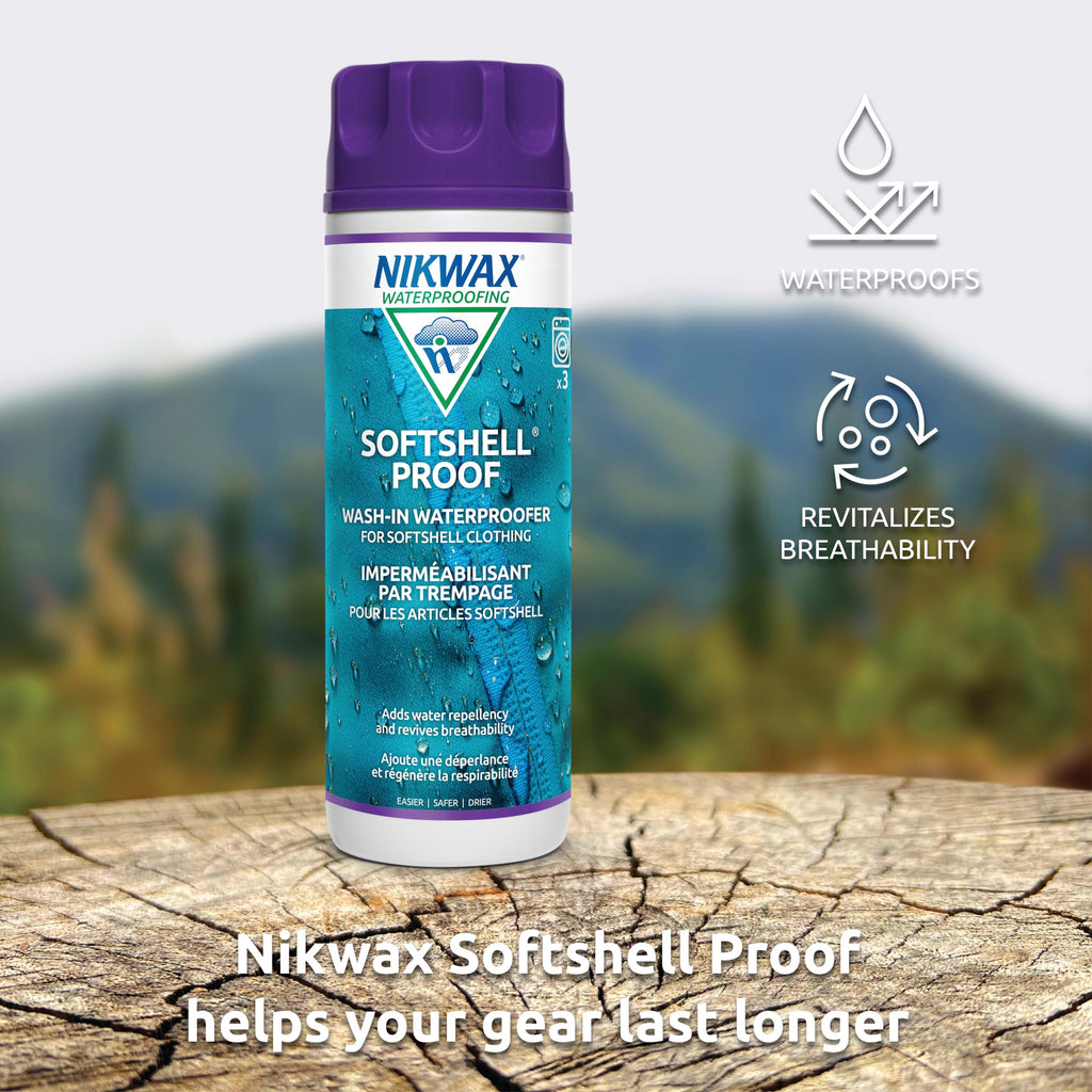 Nikwax Softshell Proof Wash-In, Unscented, 10 Fl Oz