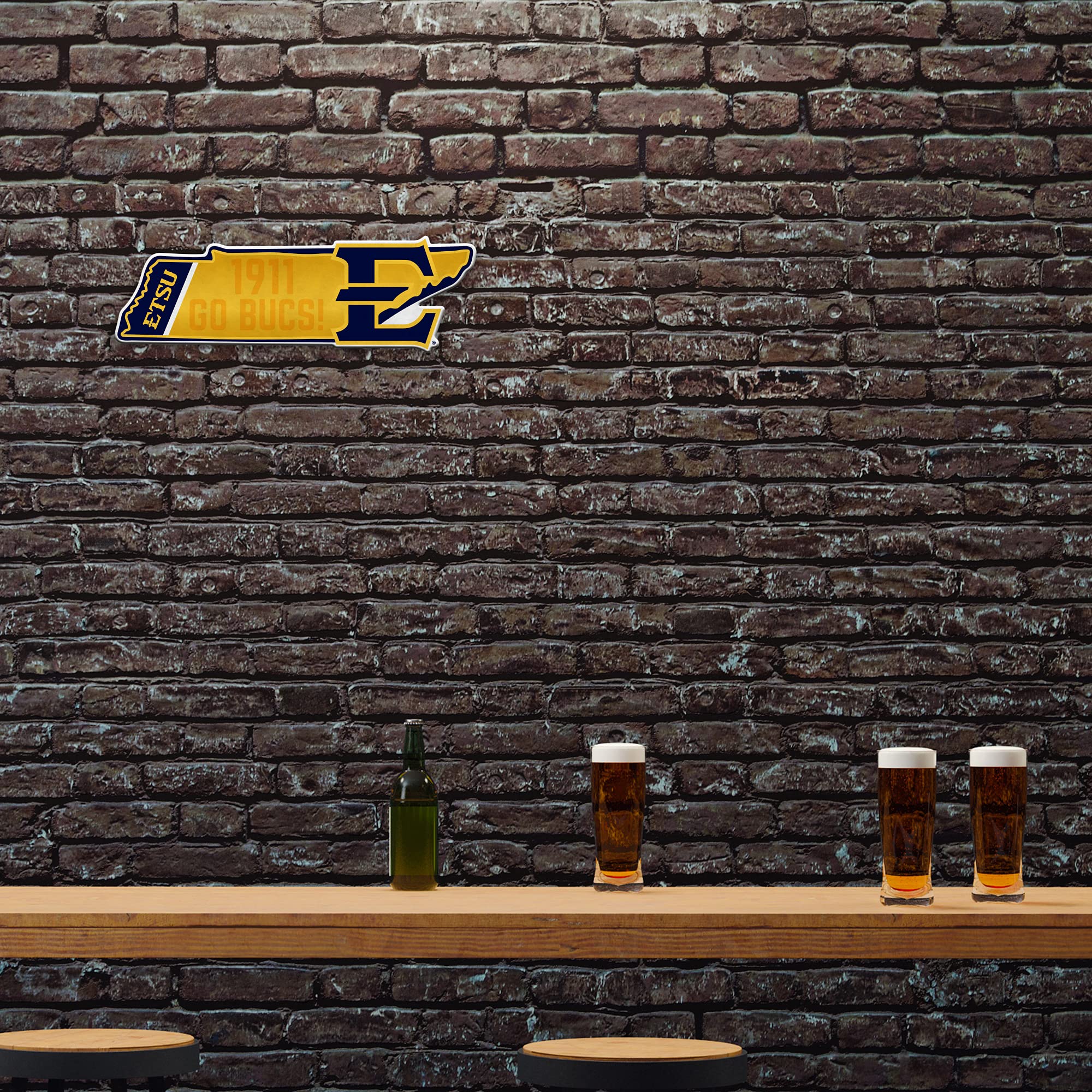 Rico Industries Ncaa East Tennessee State Buccaneers State Shape Shape Cut Pennant - Home And Living Room D  Cor - Soft Felt Ez