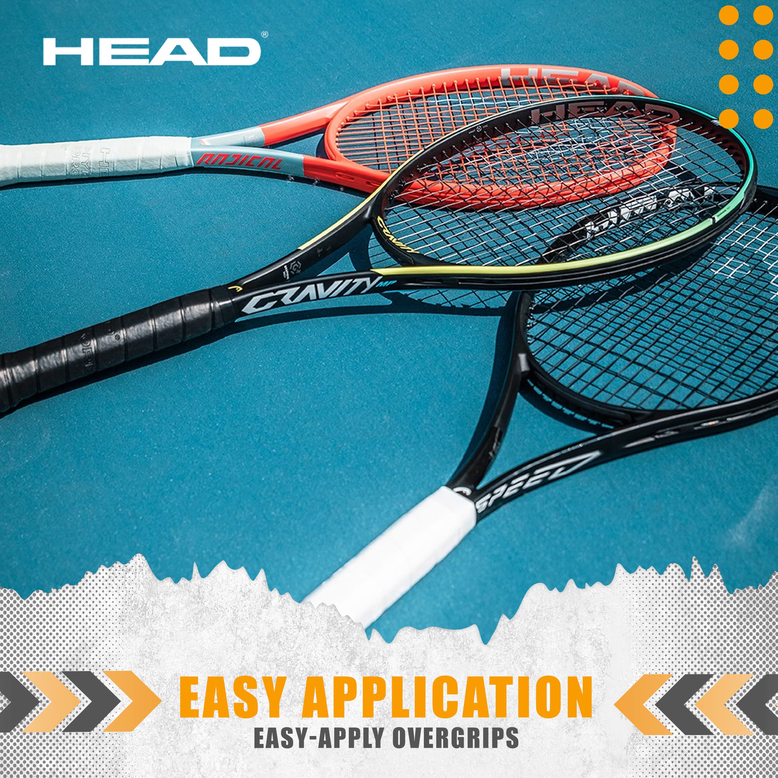 Head Super Comp Racquet Overgrip - Tennis Racket Grip Tape - 3-Pack