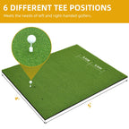 Shopsource 5  4ft Golf Hitting Mat, Anti-Slip Bottom Golf Mat for Indoor Outdoor, Artificial Turf Practice Mats with 9 PU Golf B