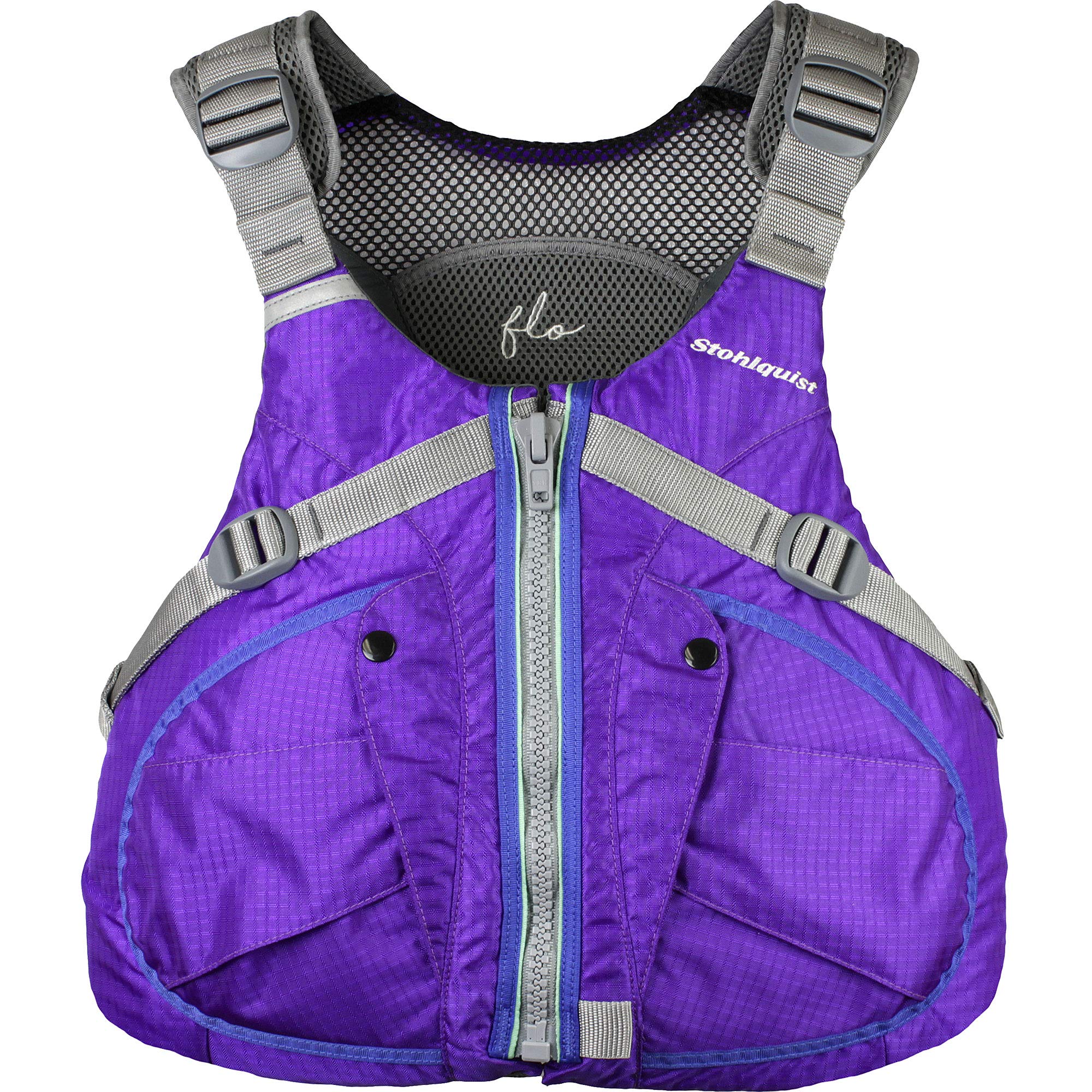 Stohlquist PFD for Women. Purple FLO Lifejacket with Chest Contoured for Womens Fit. Kayaking, Boating, All Water Sports. (X-La