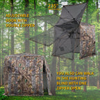 Funhorun Hunting Blind 360 Degree See Through Ground Blind With Carrying Bag, 2/3 Person Pop Up Camouflage Tent Portable Conceal