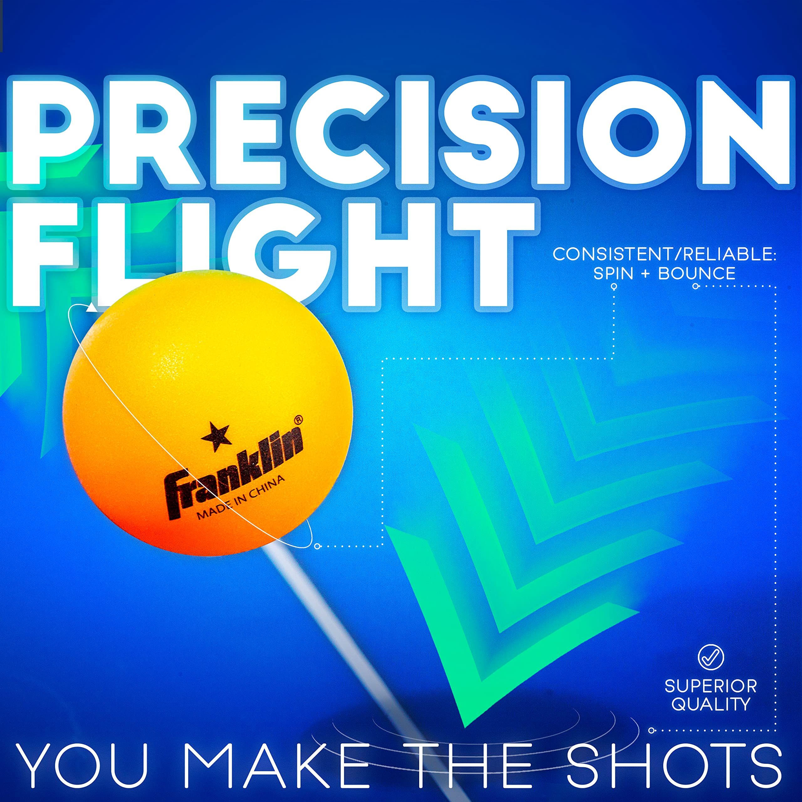 Franklin Sports Ping Pong Balls - Official Size + Weight Orange 40Mm Table Tennis Balls - One Star Professional Ping Pong Balls