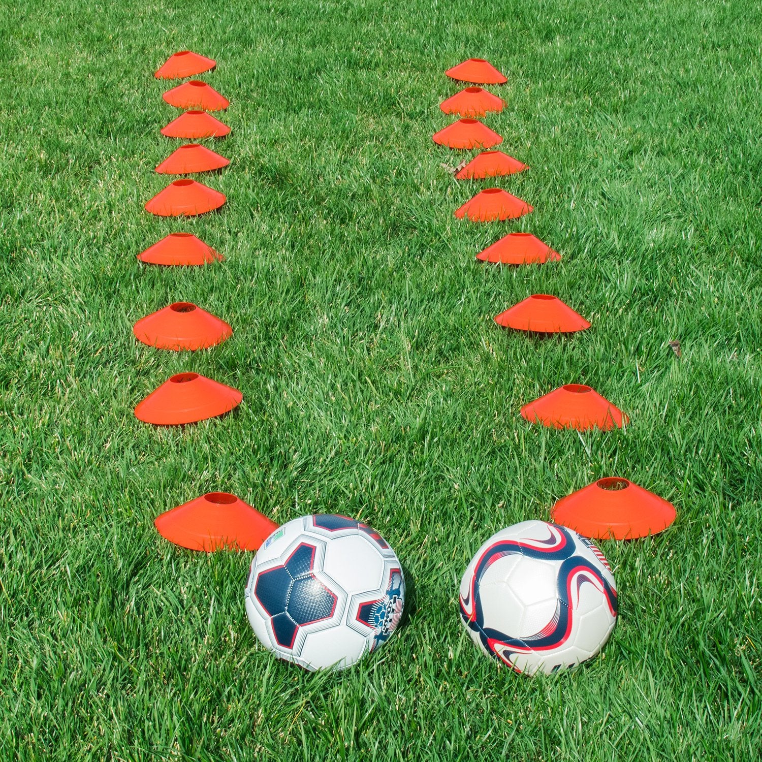 Super Z Outlet Bright Orange Round Cones Sports Equipment For Fitness Training (20 Pack)