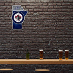 Rico Industries Nhl Winnipeg Jets State Shape Shape Cut Pennant - Home And Living Room D  Cor - Soft Felt Ez To Hang