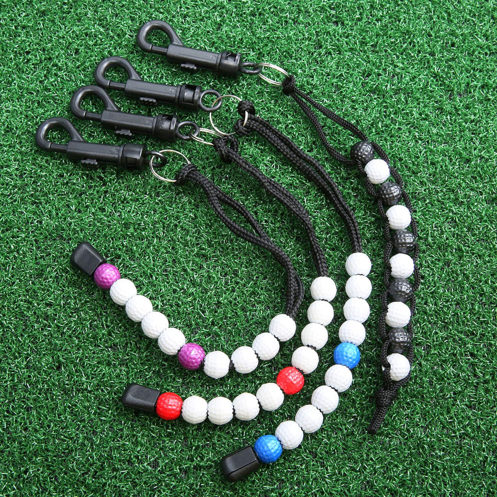 Muxsam 1 Piece Golf Beads Score Counter With Clip (Purple), Golf Stroke Score Count Keeper Putting Score Counter For Referee Cad