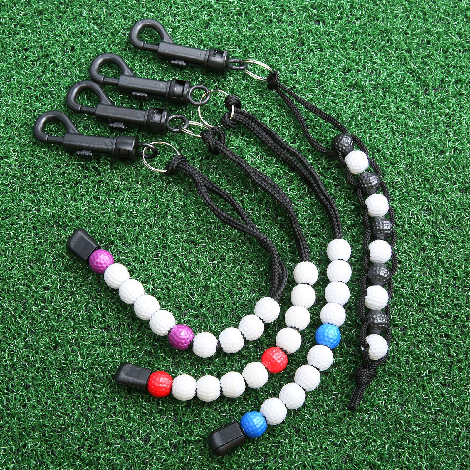 Muxsam 1 Piece Golf Beads Score Counter With Clip (Purple), Golf Stroke Score Count Keeper Putting Score Counter For Referee Cad