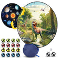 National Geographic Dart Board For Kids - Dart Ball Game Set With Lightweight 28'' Reversible Dartboard And Sticky Balls In 4 Co