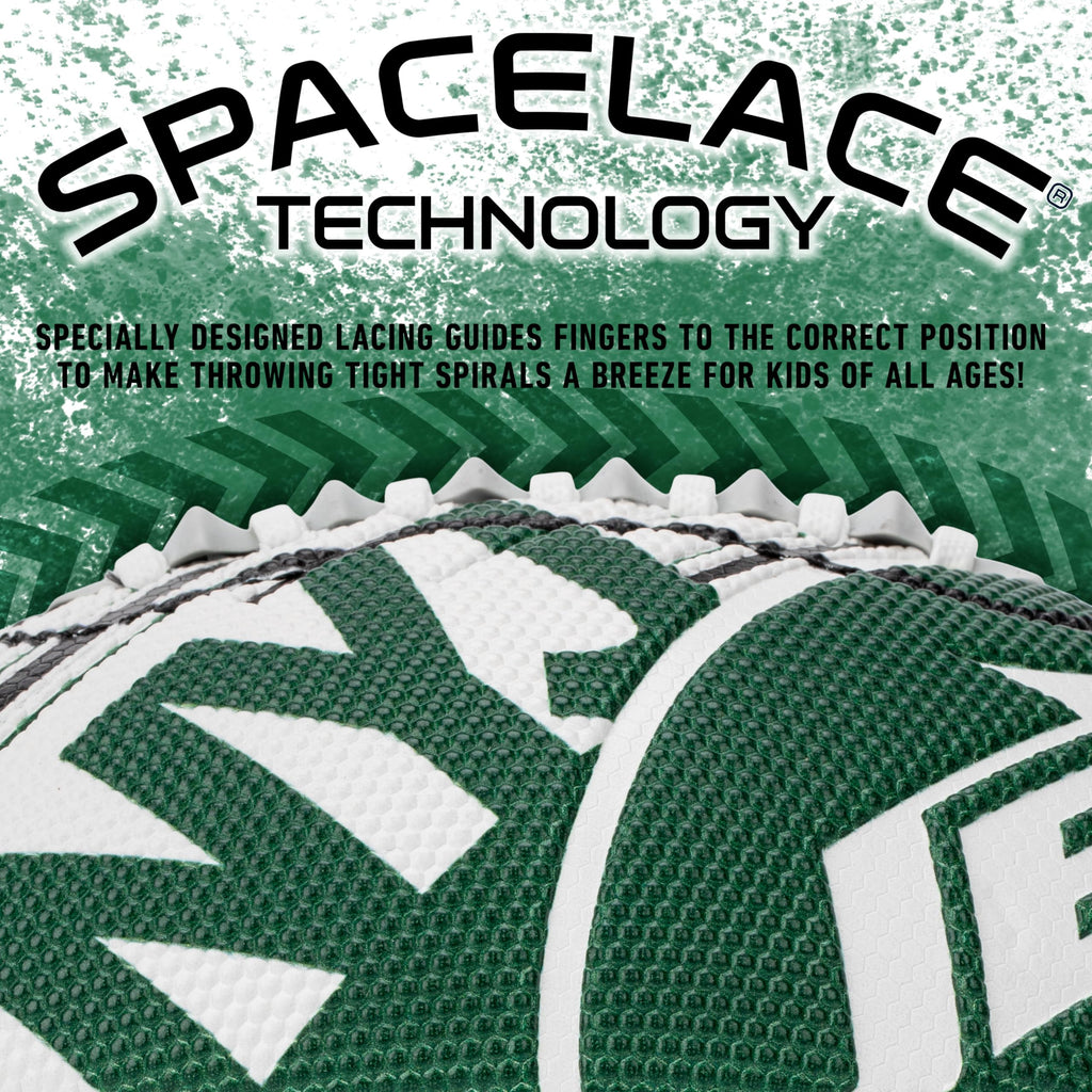 Franklin Sports Nfl New York Jets Football - Youth Mini Football - 8.5'' Junior Size Ball - Spacelace Easy Grip Texture- Perfect