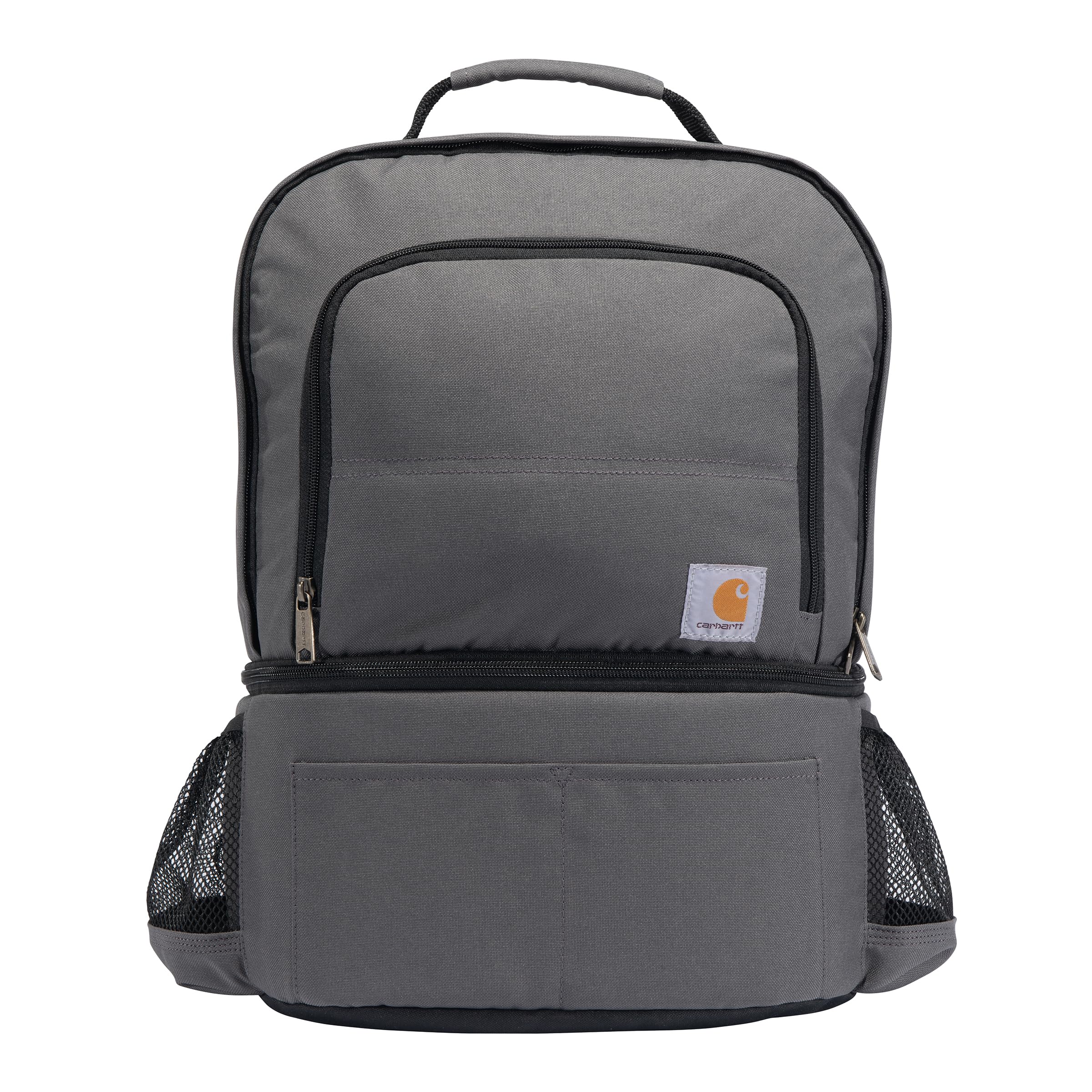 Carhartt Insulated 24 Can Two Compartment Cooler Backpack, Backpack With Fully-Insulated Cooler Base, Gray