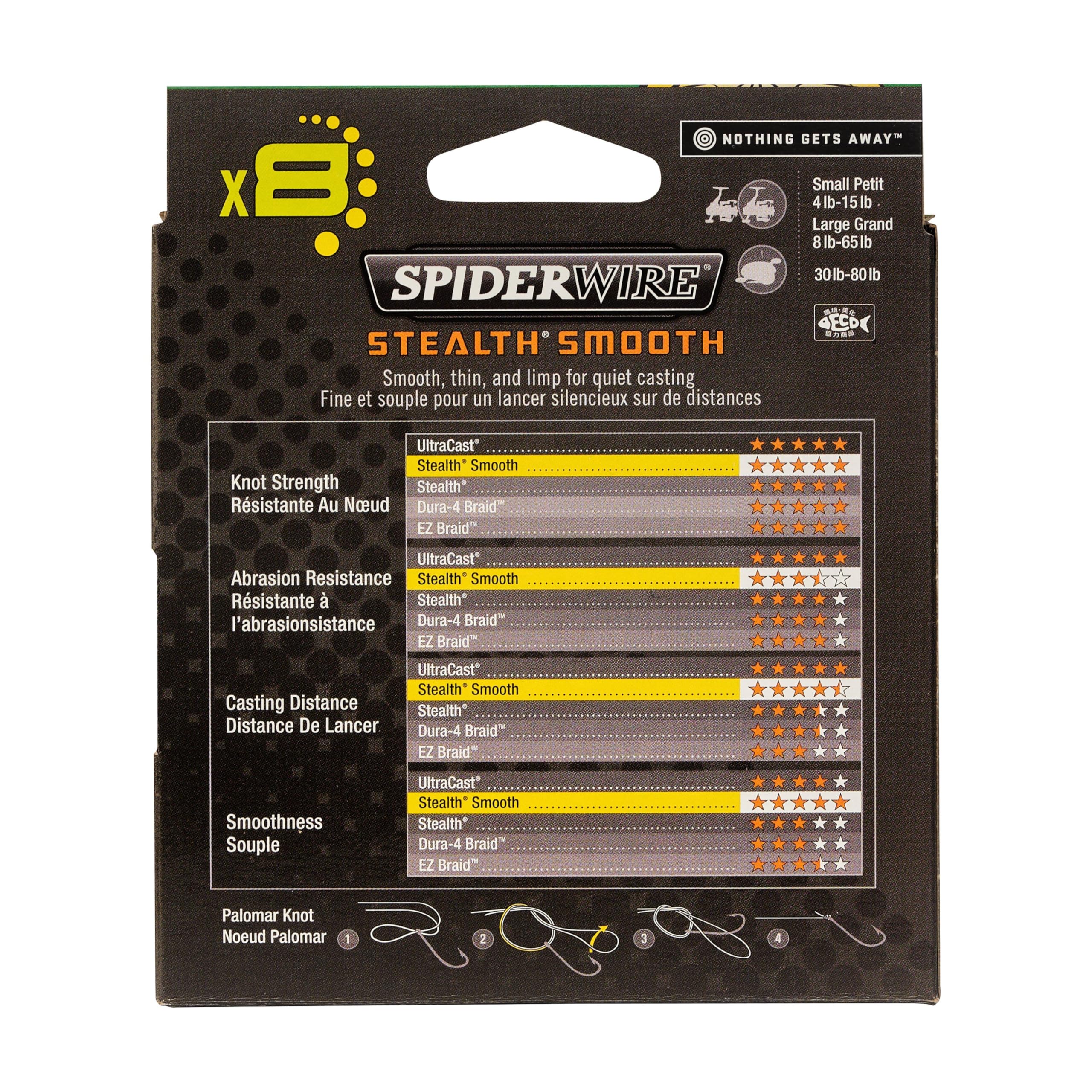 Spiderwire Stealth Smooth Superline, Moss Green, 65Lb | 29.4Kg, 270Yd | 246M Braided Fishing Line, Suitable For Freshwater Envir