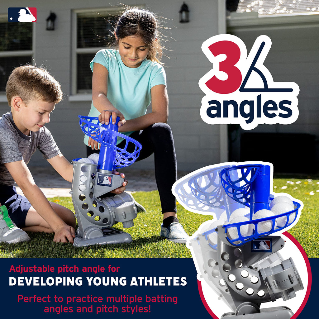 Franklin Sports Mlb Kids Electronic Baseball Pitching Machine - Automatic Youth Pitching Machine With (6) Plastic Baseballs Incl