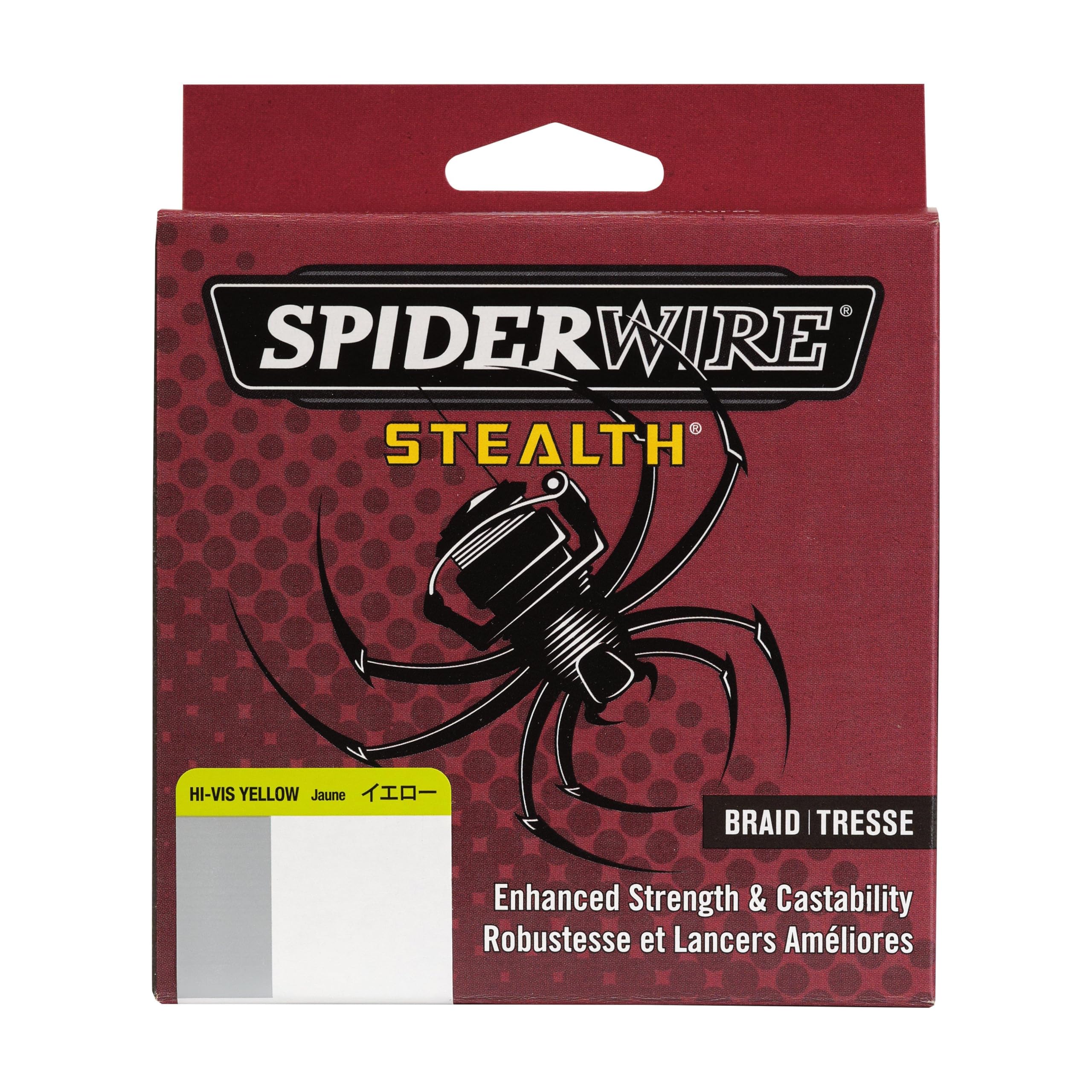 Spiderwire Stealth Superline, Hi-Vis Yellow, 80Lb | 36.2Kg, 200Yd | 182M Braided Fishing Line, Suitable For Freshwater And Saltw