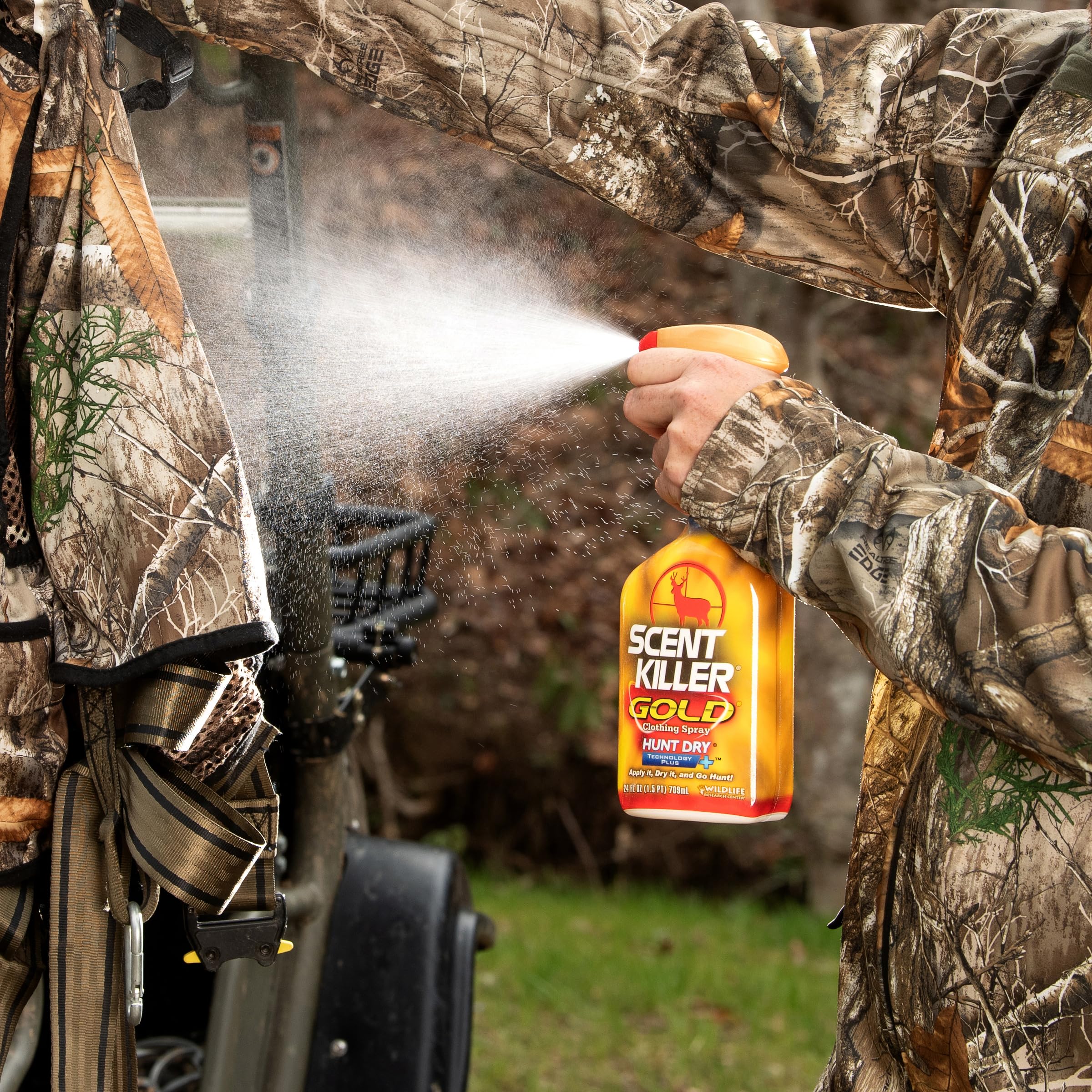 Wildlife Research Center Scent Killer Gold - Hunting Scent Eliminator with Hunt Dry Technology - Odor Prevention & Maximum Perfo