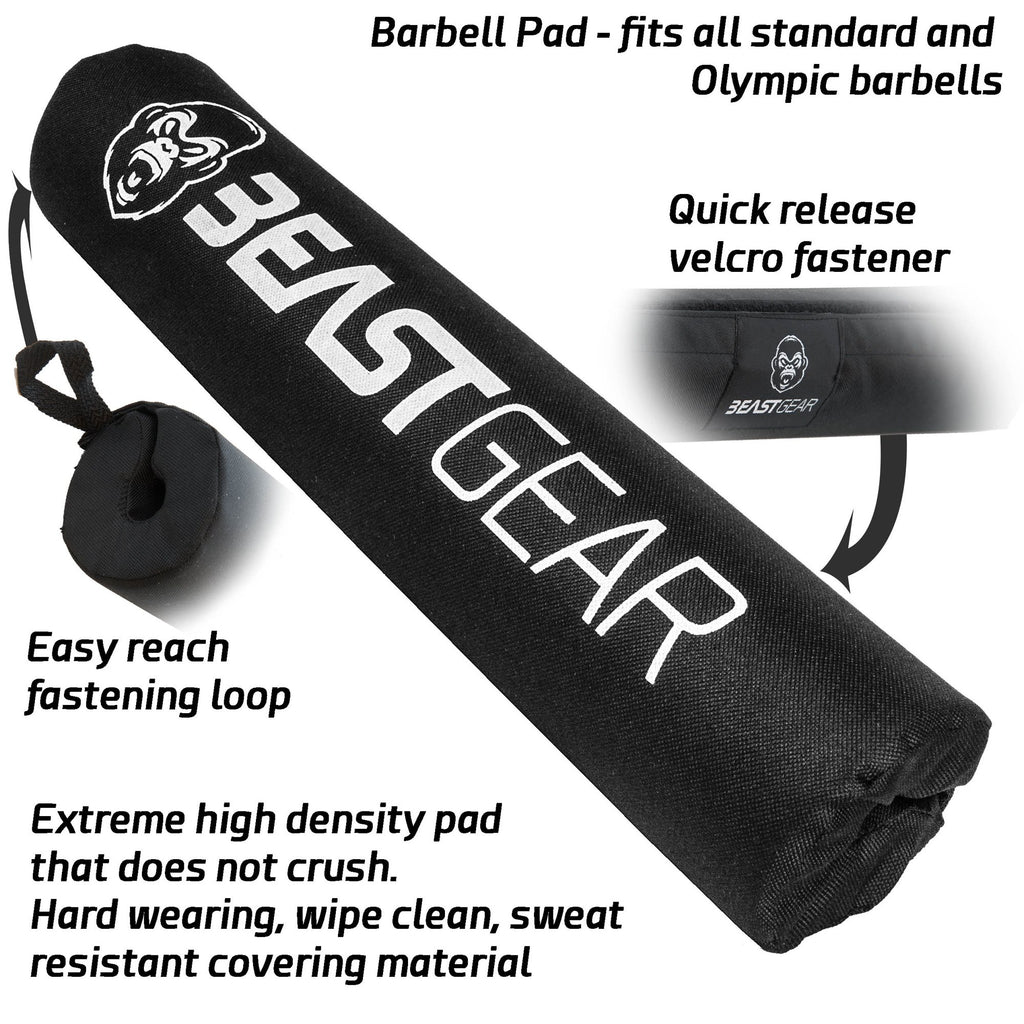 Beast Gear Barbell Pad For Hip Thrust Machine - Heavy Duty, Weightlifting Hip And Squat Bar Pad Wsecure Hook & Loop Fastener - C