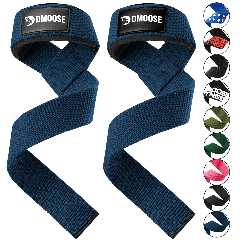 Dmoose Wrist Straps For Weightlifting, Perfect For Gym Workouts, Deadlifts, And Powerlifting, Padded Lifting Straps Gym For Men