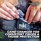 Jerkfit Nubs, Finger Caddies - Thumb And Finger Sleeves To Prevent Golf Blisters. (Black, Medium)