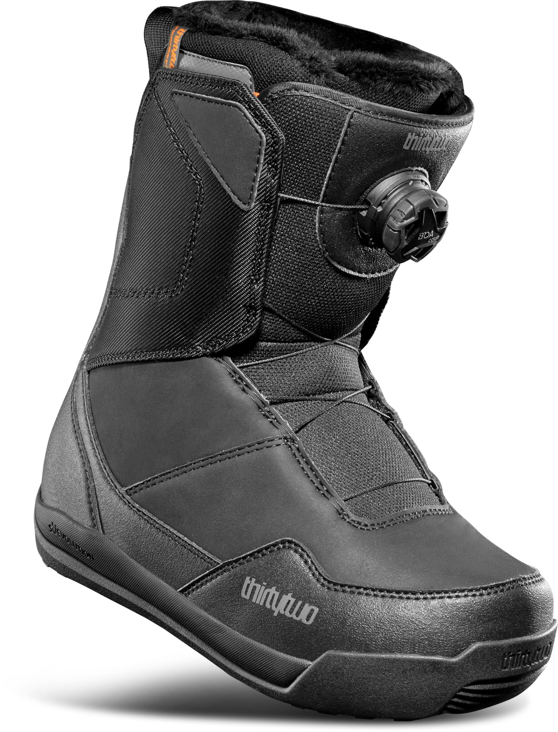 ThirtyTwo Shifty BOA Snowboard Boots - Snowboard Boots with Dual-Zone Lacing & Grippy Outsole - Women - Black - Size 10