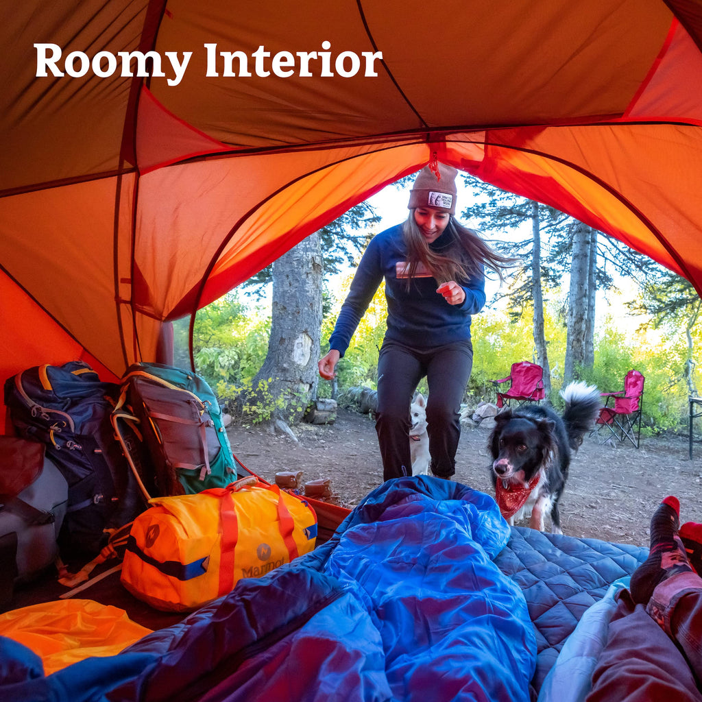 Marmot Midpines 4-Person Tent  Weather-Resistant And Durable, Red Sun/Picante