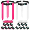 Hilhook Flag Football Belts, 14 Player Flag Football Set with 42 Flags for Kids Youth and Adults Training Equipment (Pink and Wh