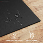 Crostice Double Mat Compatible With Peloton Bike, Row & Concept 2 Rowing Machine, Thickness 6Mm, Bike Trainer Accessories, 11.8X