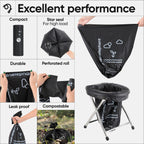 Green Elephant Portable Waste Bags - Camping Potty Liners, Biodegradable Sanitary Bags For 5 Gallon Bucket, Outdoor Use, 15 Coun