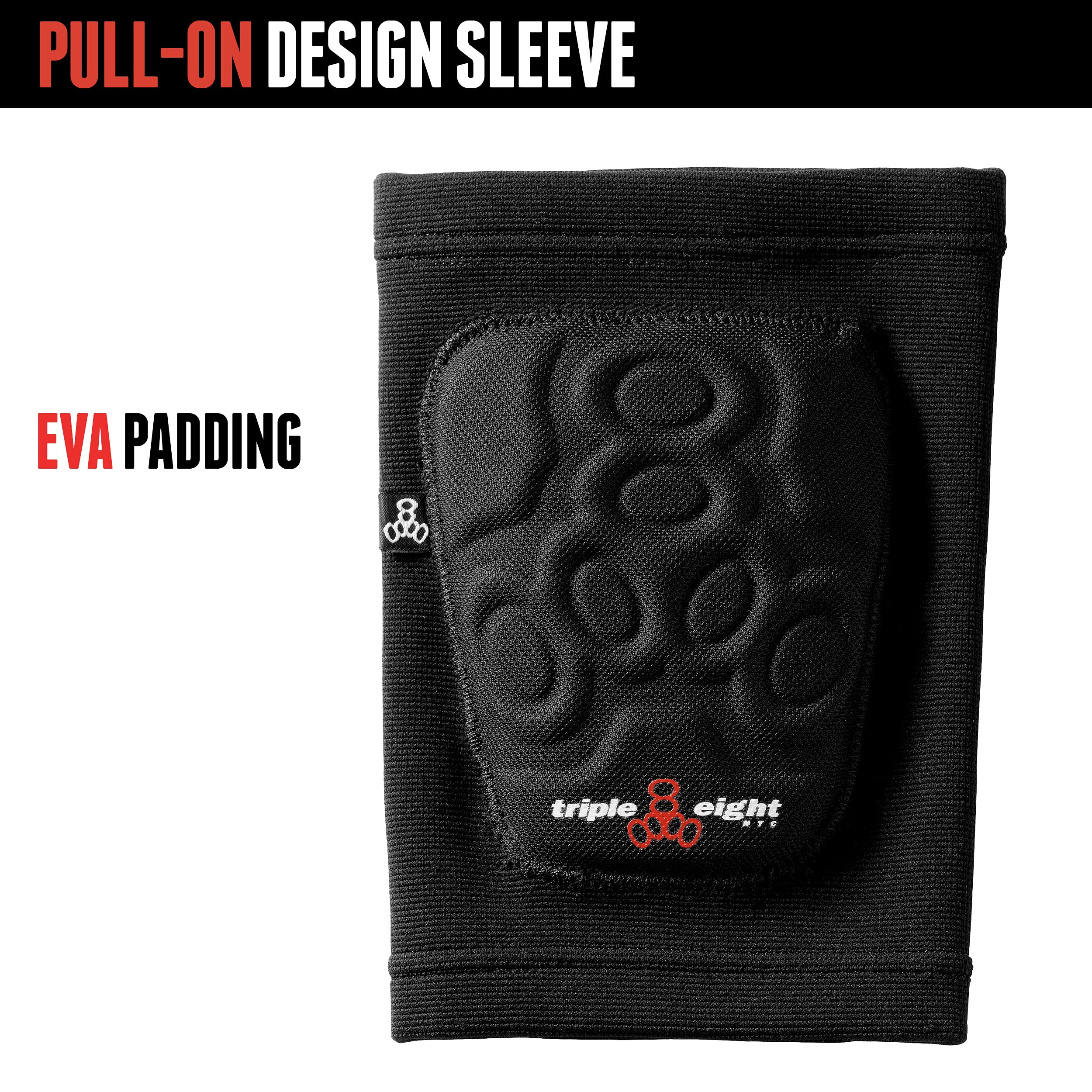 Triple Eight Covert Elbow Pads, Black, Large (62108)