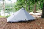 Six Moon Designs Lunar Solo Gray 1 Person Ultralight Tent. 26 Oz. Backpacking Tent. 100% Silicone Coated Polyester Material For