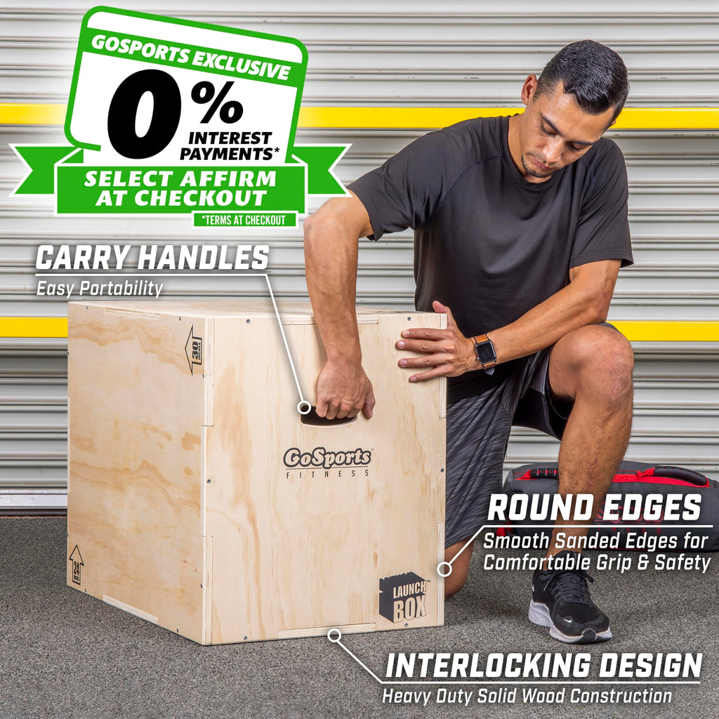 Gosports Fitness Launch Box - 3-In-1 Plyo Jump Box For Exercises Of All Skill Levels