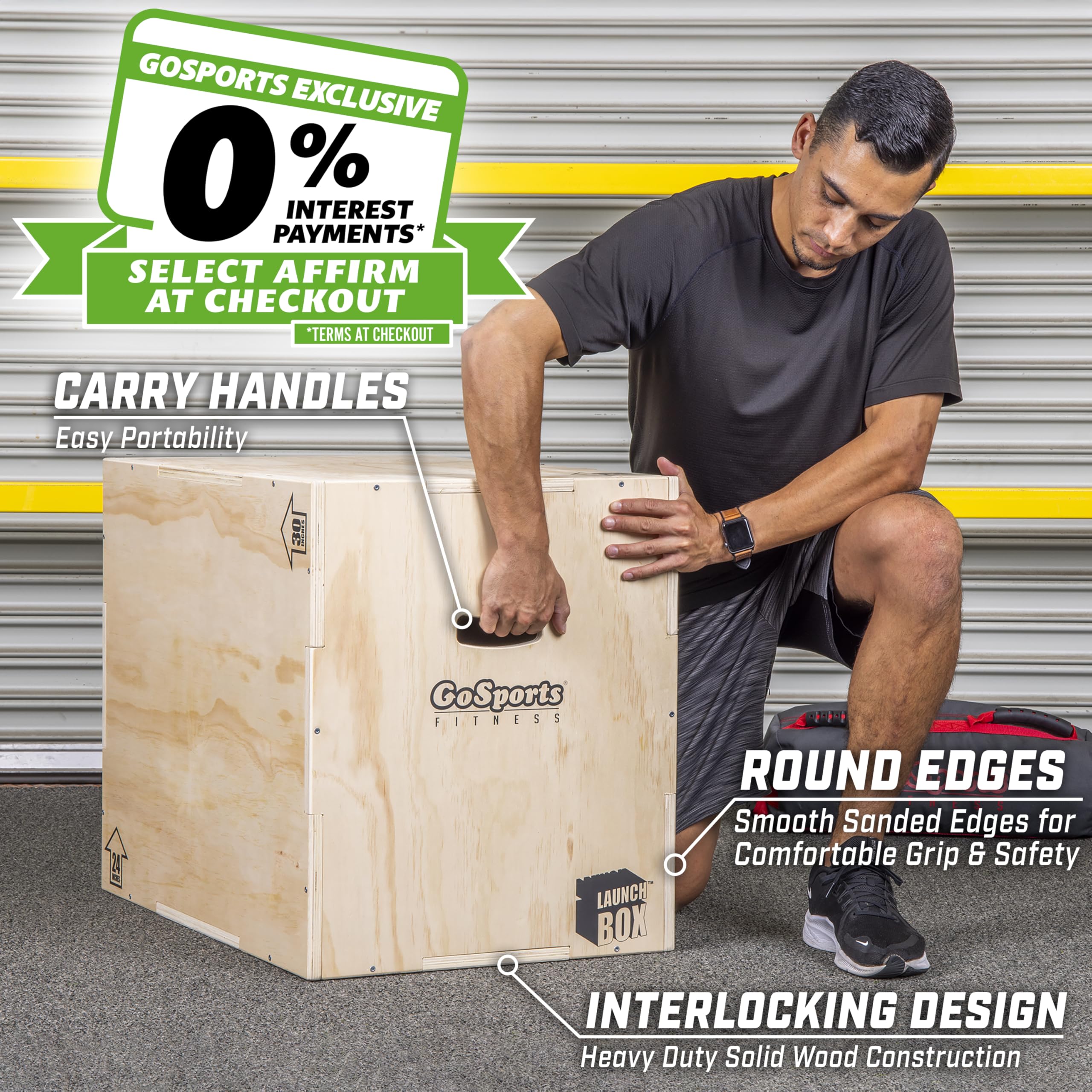 Gosports Fitness Launch Box - 3-In-1 Plyo Jump Box For Exercises Of All Skill Levels
