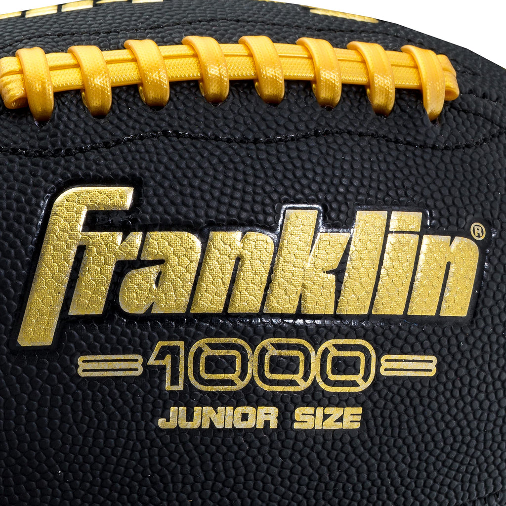 Franklin Sports 1000 Junior Football - Kids Junior Size Youth Football - Durable Outdoor Football - Synthetic Leather - Extra Gr