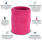 Suddora Arm Sweatbands, Absorbent And Breathable Thick Cotton Bands For Working Out, Gymnastics, Basketball, Tennis, And Footbal