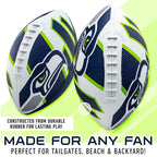 Franklin Sports Nfl Seattle Seahawks Football - Youth Football - Mini 8.5'' Rubber Football - Perfect For Kids - Team Logos And